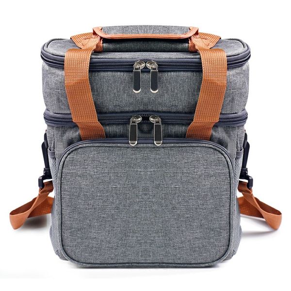 Double Layer Insulation Portable Lunch Bag