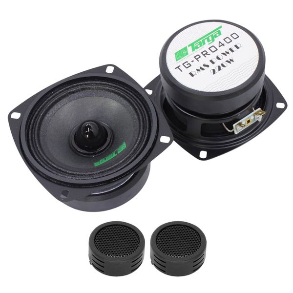 Targa TG-PRO400 Pro Series 4" 220RMS Midrange Speakers &amp; Evo Tweeters