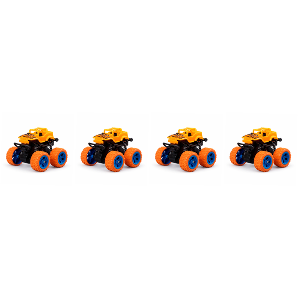 4 Pack - Kids 4WD Monster Truck - Orange