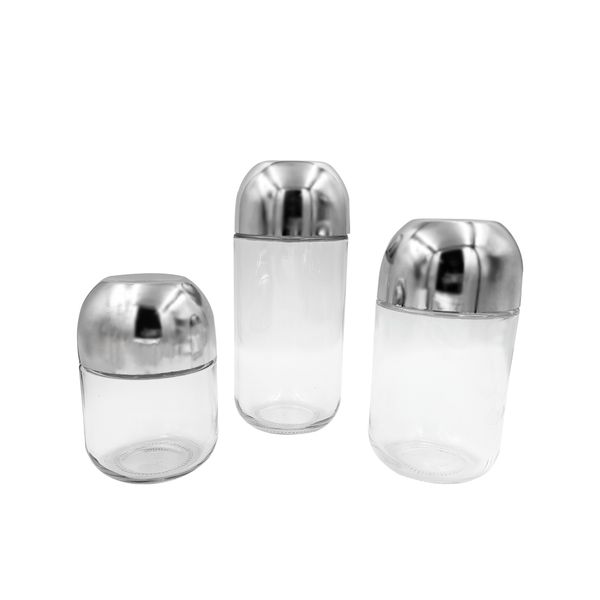 DH - 3 Piece High Quality Glass Jar - 400/600/800ml