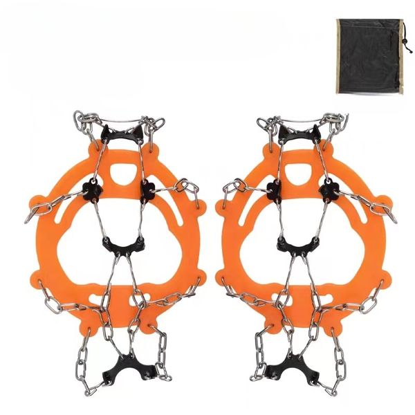Stainless Steel Chain 10 Teeth Outdoor Snow Non-slip Shoe Covers