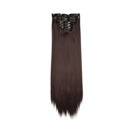 24inch Synthetic Hair Pieces Straight Full Head Clip Hair Extensions - 6  Pieces | Buy Online in South Africa 