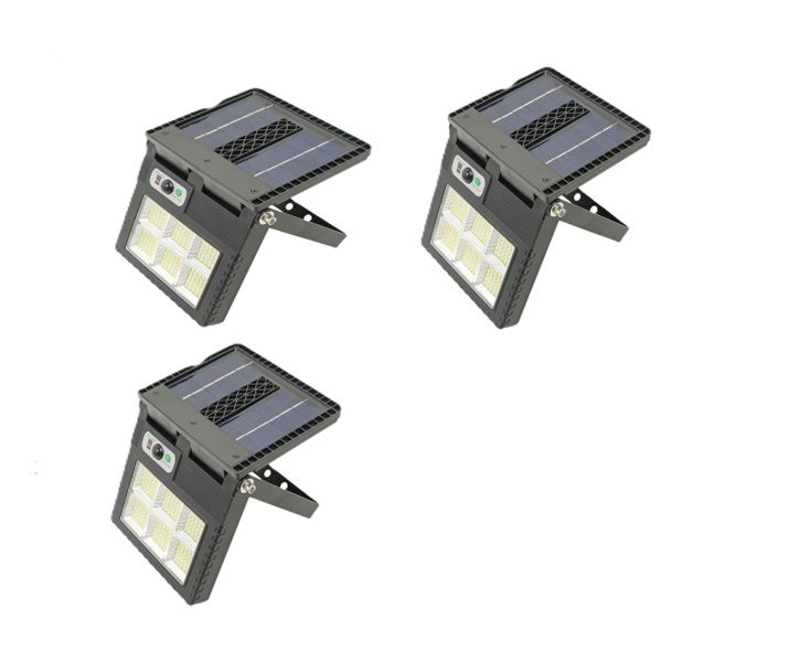 3 Pack Energy Saving Solar Flood Light with Remote Control (30W)