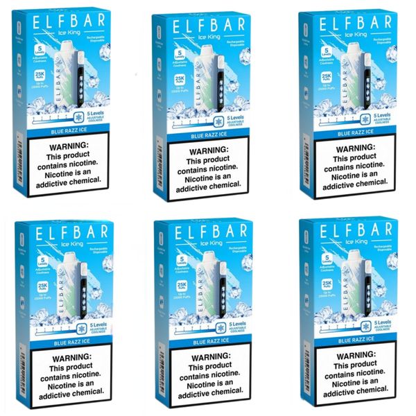 Elf Bar Ice King 25000 Puffs Disposable Vapes - Blue Razz (Pack of 6)