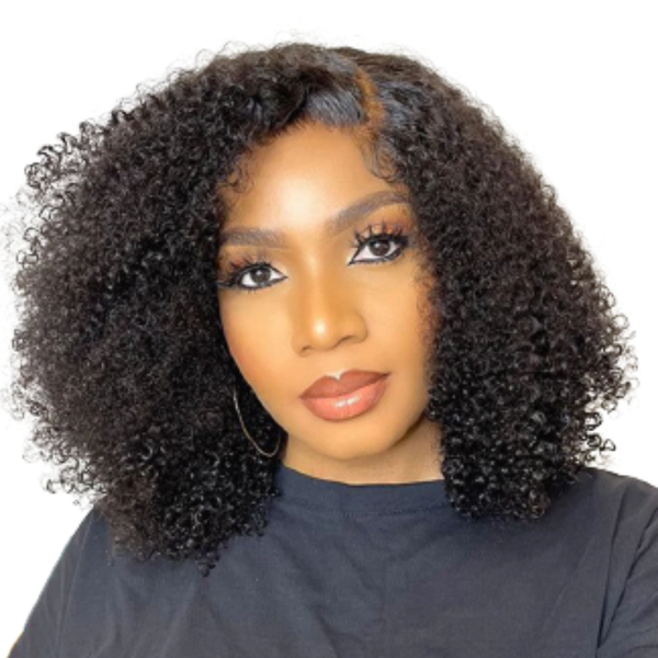 Brazilian Kinky Curly Wig , "14" 4x4 Closure Wig