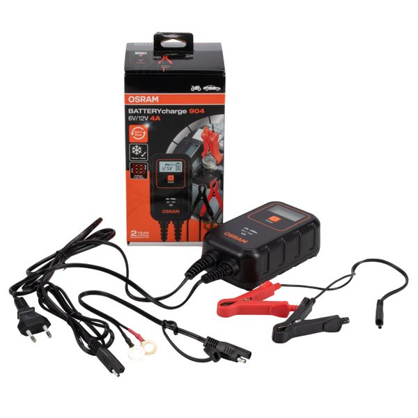 Osram OEBCS904 4A Batterycharge 12V Smart Battery Charger Kit