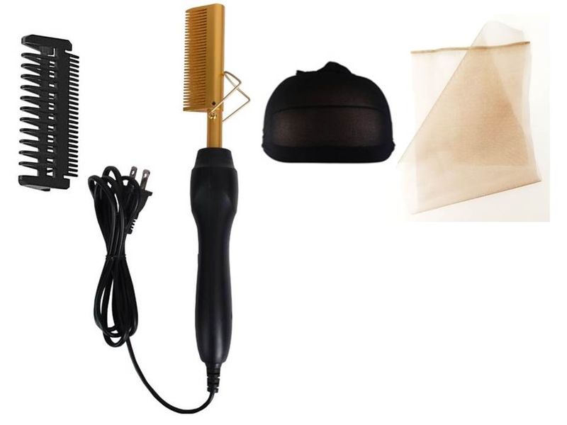 Styling Hot Comb &amp; Wig Lace Net For braids Hair Or Twist and Wig Cap