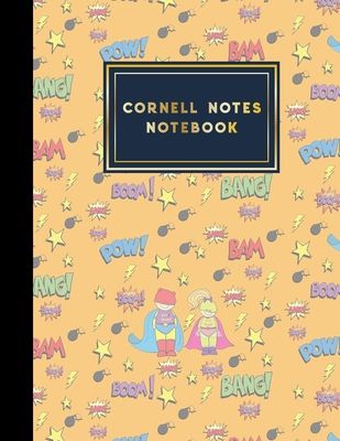 Cornell Notes Notebook: Cornell Method Notebook, Cornell Note Taking System Book, Note Taking Notebook, Cute Super Hero Cover, 8.5" x 11", 200