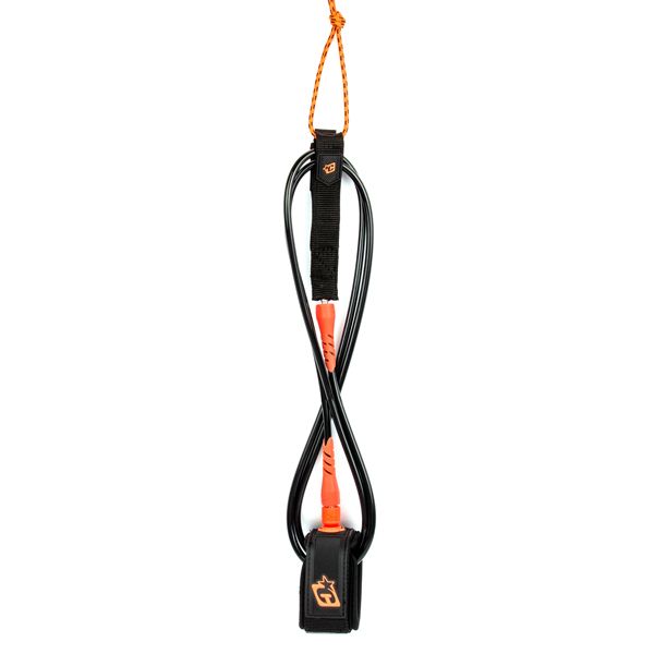 Creatures Lite 6 Surfboard Leash - Black/Orange (LLI9006BKOR)