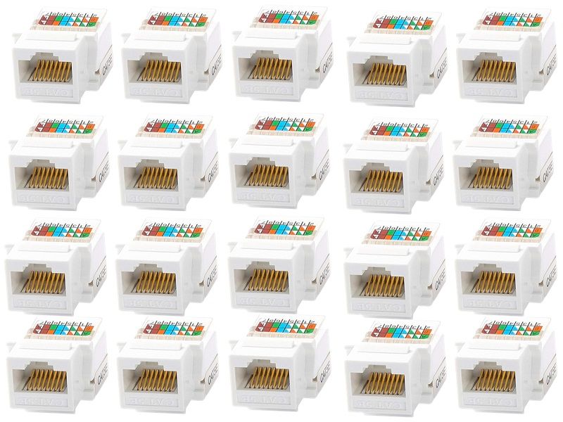 Zatech Wall plug socket CAT5 keystone jack (Pack of 10)