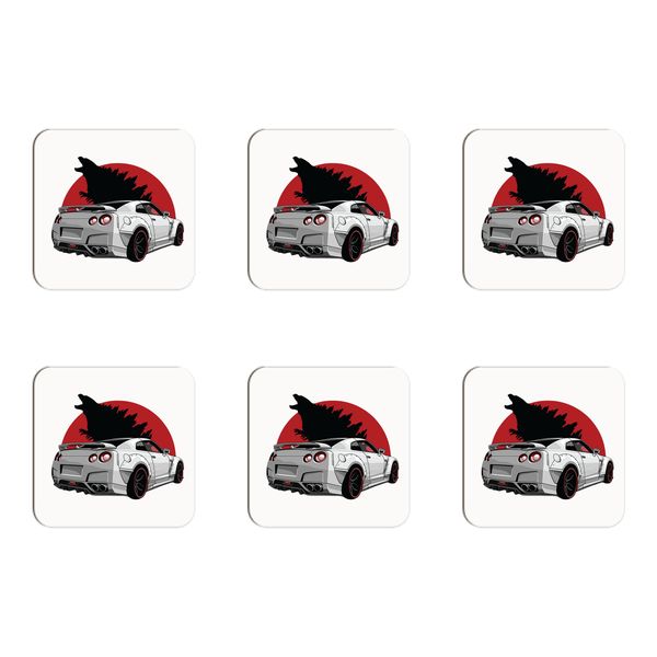 Nissan GTR Godzilla Coasters - Set of 6