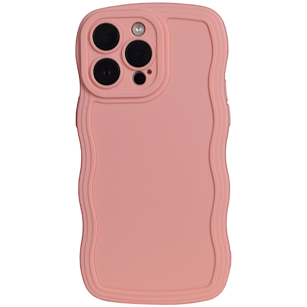 Baby Pink Coral - Phone Case with Wavy Edge &amp; Pro Cam - Iphone 15 Pro Max