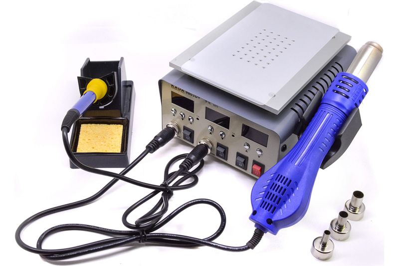 KADA 3-in-1 Screen Separator, Hot Air Station, and Soldering Iron Station