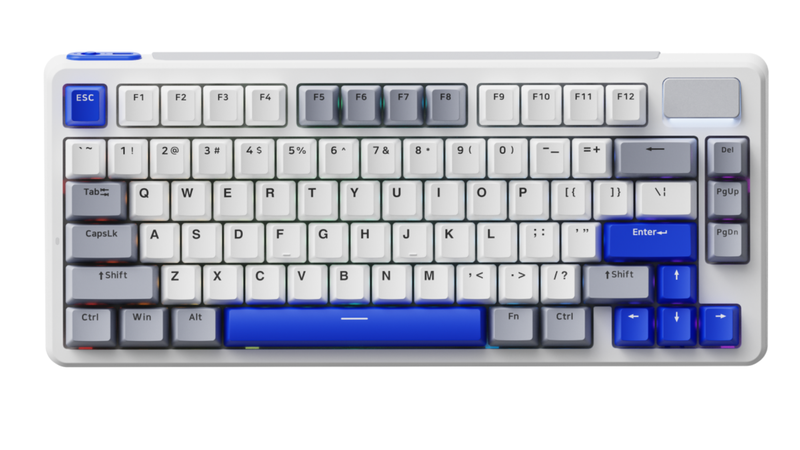 Rapoo V700DIY-75 - Mechanical Gaming Keyboard with RGB - White Grey Blue