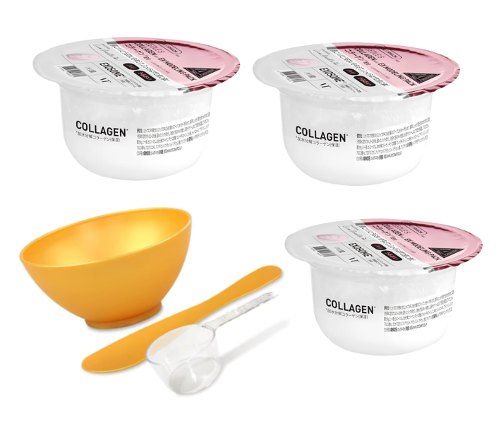 Reedle Shot EX Collagen Modeling Pack (3x 25g) + Mask Mixing Bowl Set