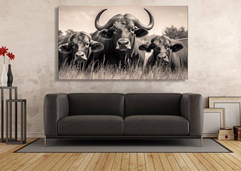 Canvas Wall Art - Buffalo Family Portrait - HC1101