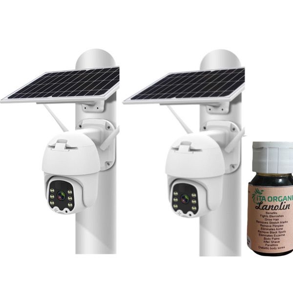 2 x Intelligent Solar Energy Surveillance Camera Q-S33 &amp; Lanolin