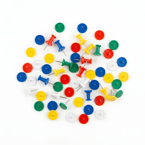 40 Piece Multi-Color Thumb Tacks Push Pins for Cork Boards