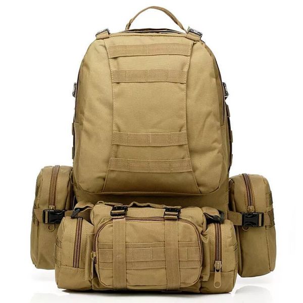 Tactical Rucksacks Military Backpack - Khaki (55l)