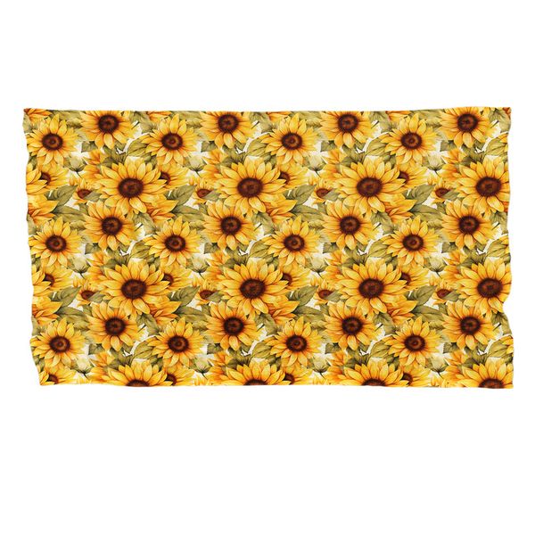 Golden Sunflowers Large Fleece Blanket