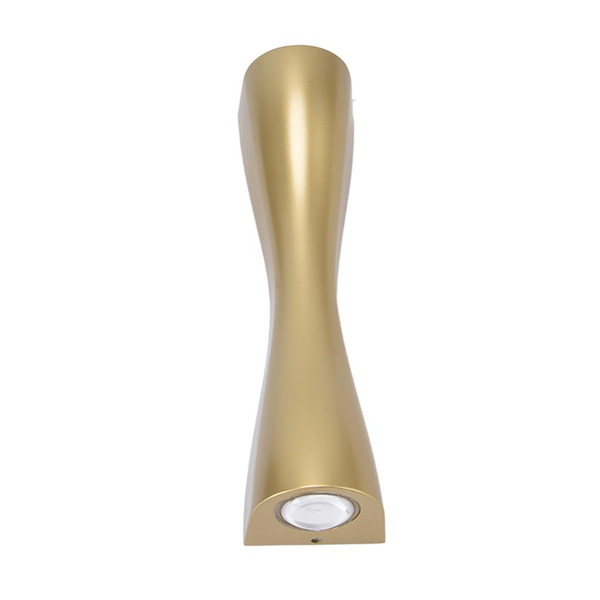 6W LED Up Down Wall Sconce - Indoor/Outdoor Aluminium Light Fixture Gold