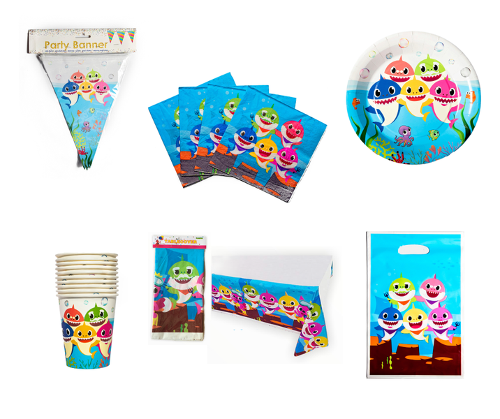 Narwhale (Baby Shark) Party Decor Including Tablecloth