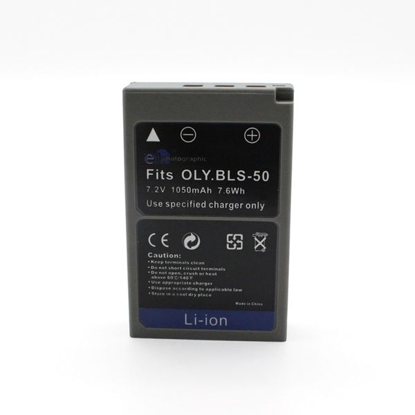 E-Photographic PRO 1050 mAh Lithium Battery for Olympus Cameras BLS-50