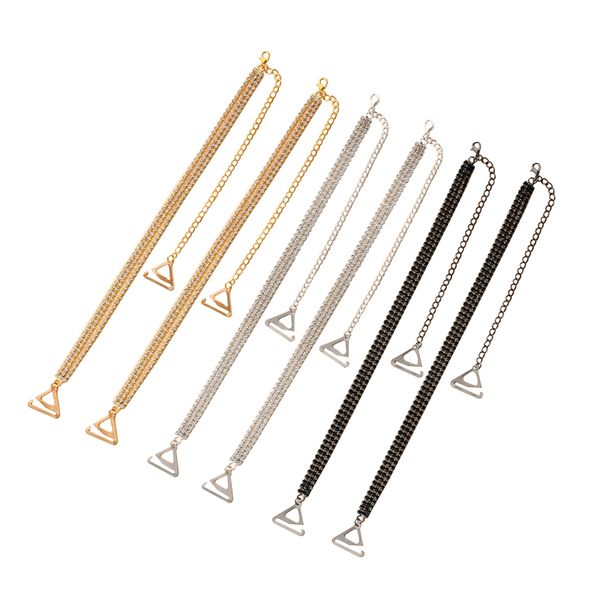6-piece Rhinestone Bra Straps, Adjustable Bra Shoulder Crystal Chain