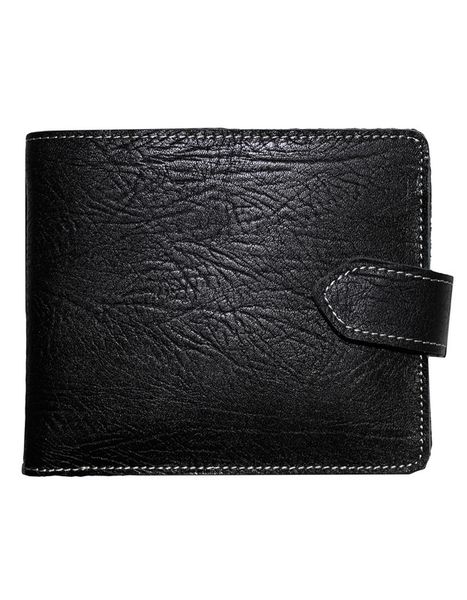 Fino SK-BD080 Top Grain Italian Genuine Leather Card Holder Wallet with Box - Black