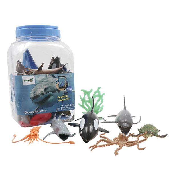 Planet Greenbean Ocean Creatures Playset Bucket: 40 Pieces