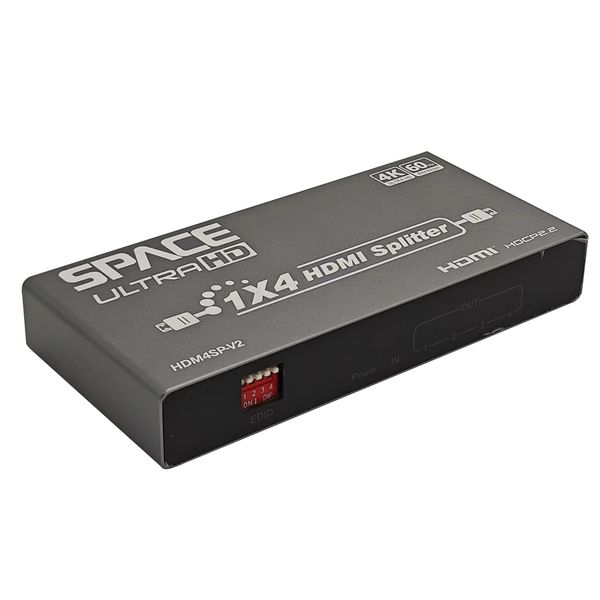 Space TV UltraHD 4 Way HDMI Splitter 4K HDMI