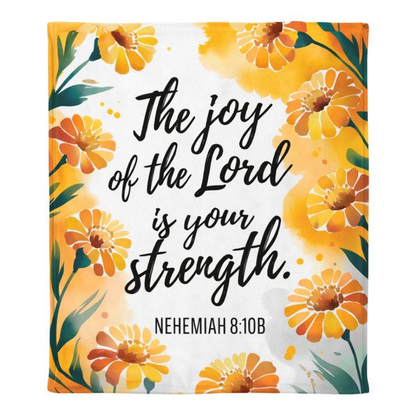 Christian Inspirational Yellow Fleece Blanket (130 x 150 cm)