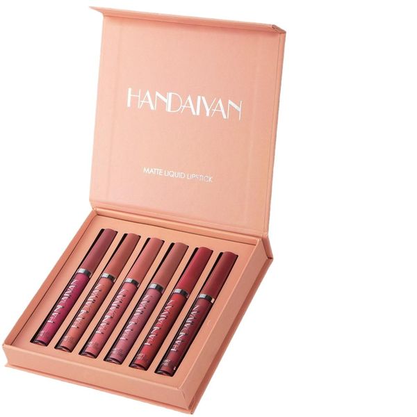 6-Piece Matte Lipstick Set Waterproof Long-Lasting Lip Color