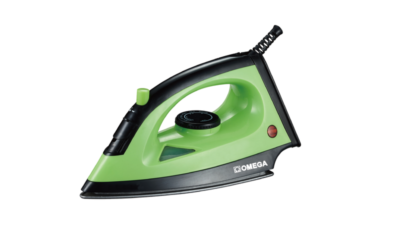 Omega Dry and Steam Teflon Soleplate (1200W) Iron - TS-12A6