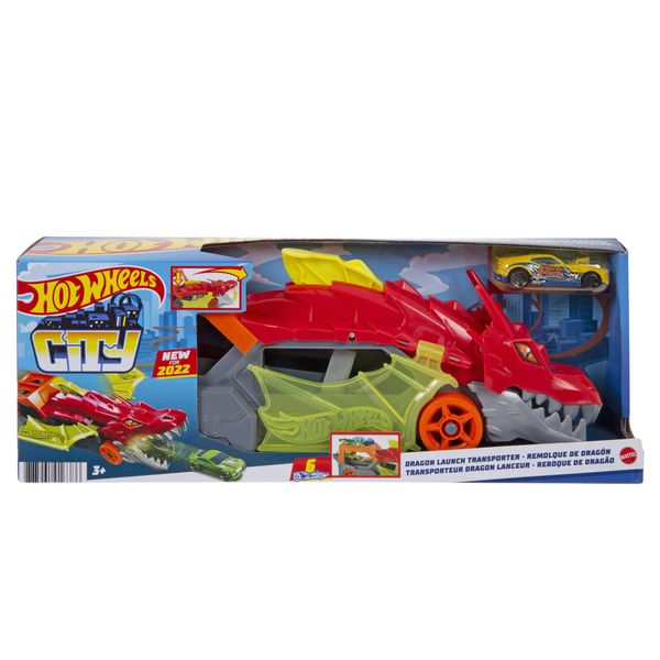 Hot Wheels City Dragon Launch Transporter, Spits Cars From Its Mouth