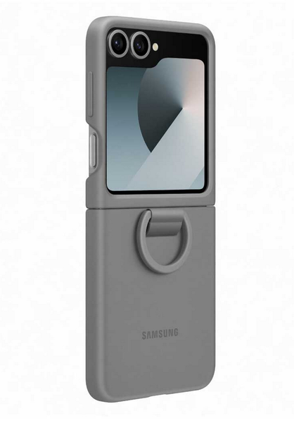 Samsung Original Silicone Cover With Ring For Galaxy Z Flip6 - Grey