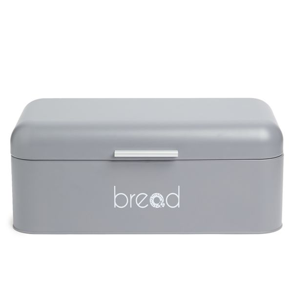 George &amp; Mason - Metal Bread Bin - Grey