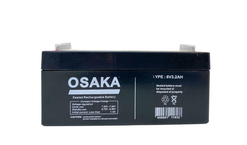 6V 3.2AH Osaka Sealed Rechargeable Battery