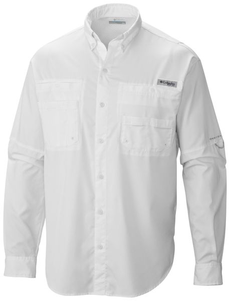 Columbia Men's Tamiami Long Sleeve Shirt in White