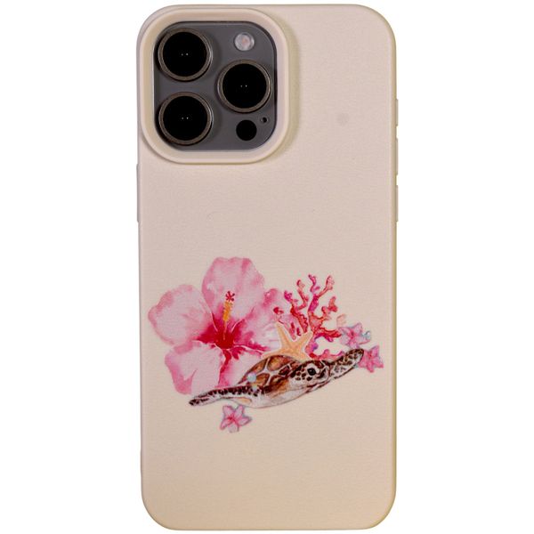 Phone Case With Sea Creature And Flowers - Compatible With 15 Pro Max