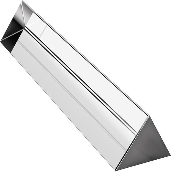 6inch Crystal Optical Glass Triangular Prism for Photography, Kids, Science