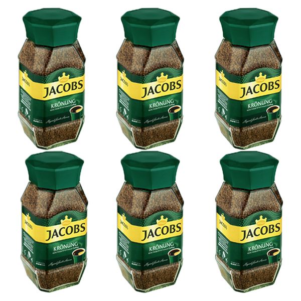 Jacobs Kronung Instant Coffee - 6 x 200g