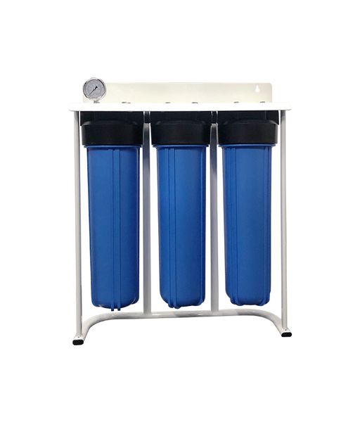Whole House System - Tripple Stage With Presssure Gauge &amp; Steel Bracket