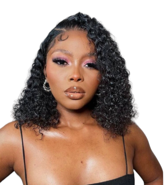 Brazilian Curly Full Frontal Lace 12" Wig -Grade 12A- Lace Fully Customized