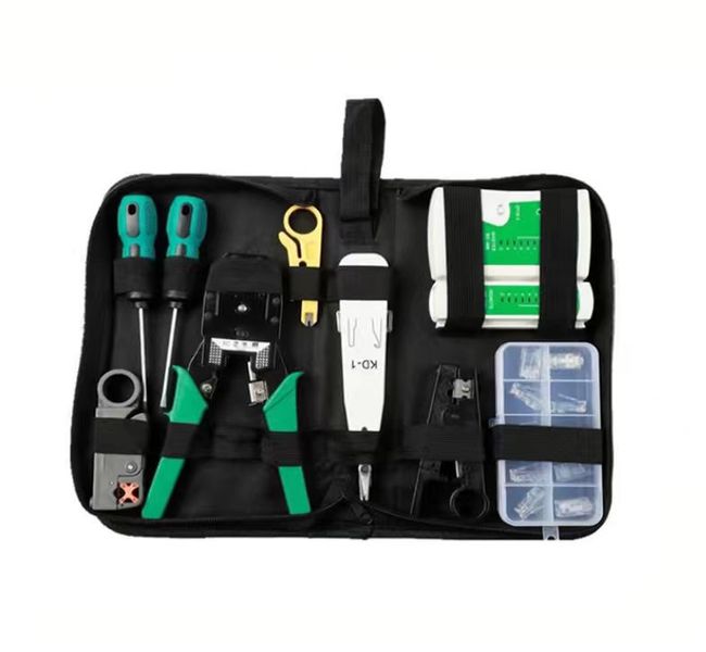 11-in-1 Portable Ethernet Crimper Kit for Cat5/5e/6 Cable Repair
