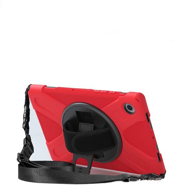 TUFF-LUV Samsung Galaxy Tab A8 10.5" (SM-X205/SM-X200) Armour Jack Rugged Case - Red