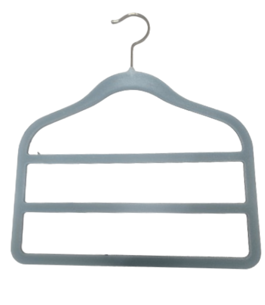 Kids Velvet 3 Tiers Ultra Slim Flocked Hangers - Pack of 5
