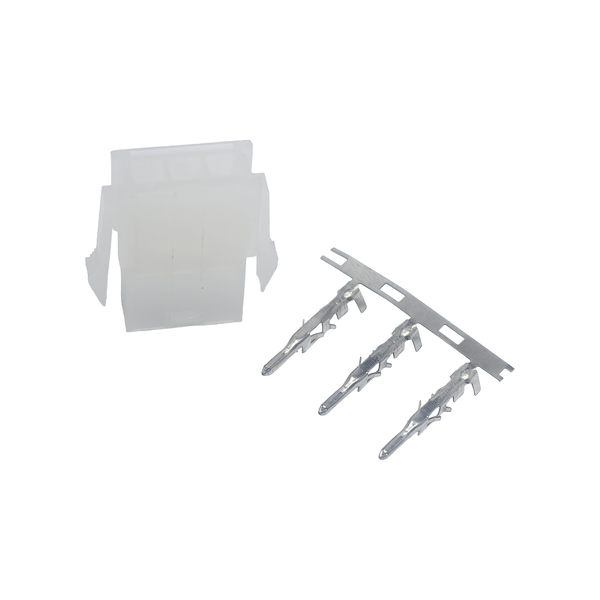 XY141-03M: 4.2mm, 3-Way In-line Male Connector w/ Release-Lock, 5A-250VAC