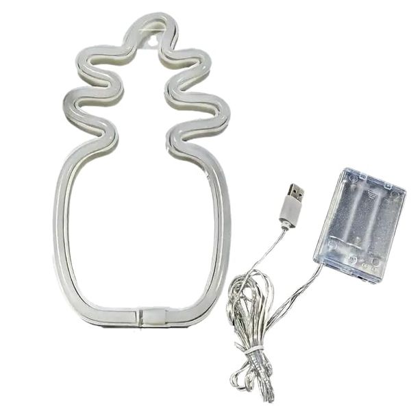 Pineapple Neon Wall Decoration Hanging LED Light with Battery and USB