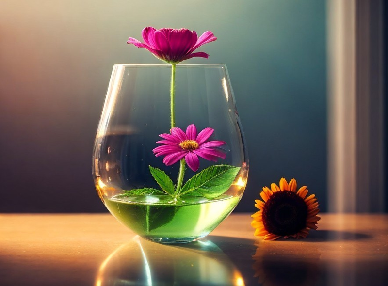 Canvas Wall Art Home Decor - Flower Glass
